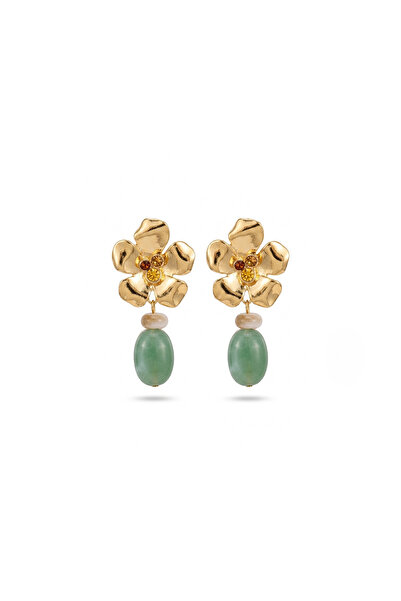Charmist Flora Sage Earrings Green