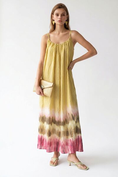 Hiccup MIXRAY Rochie Maxi Din Bumbac Poplin Cu Efect Ombré