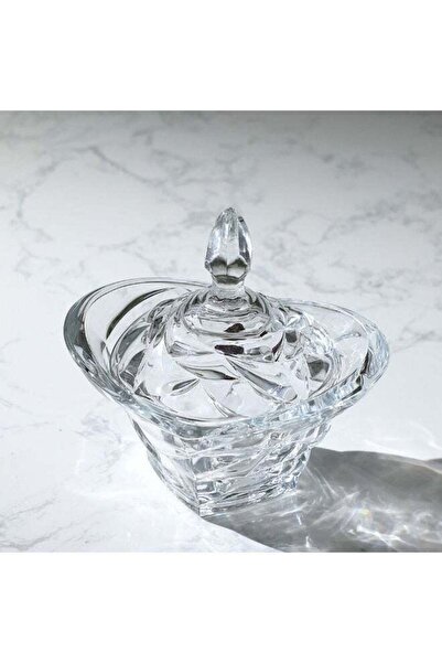 Mondo Bugatti Medium Canister 20x17cm - Elegant Glass Storage for Kitchen & D...