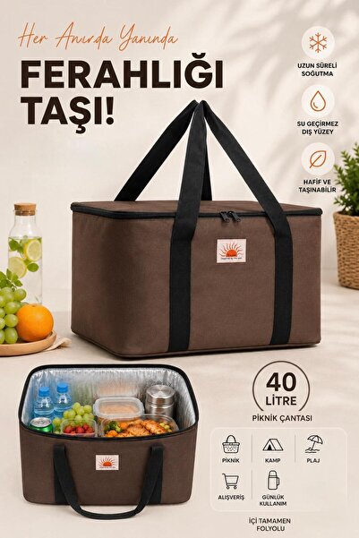 visees 40 Liter Thermal Picnic and Camping Bag - Large Size Food Transport Ba...