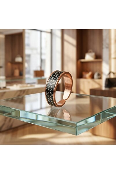 Erol Bakır New Series 1930 Bijouterie Ring 100% Hand Made Copper