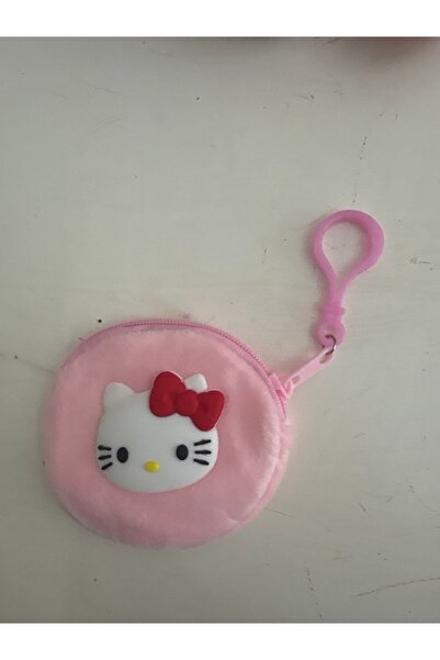 ELUNE İSTANBUL & Milano Hello Kitty Figürlü Pembe Peluş Bozuk Para Cüzdanı An...