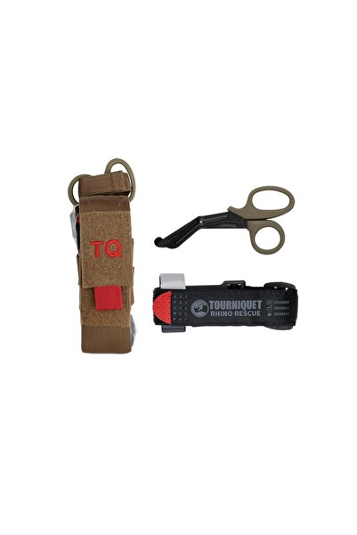 RHINO RESCUE Tourniquet With Pouch & Scissors Coyote