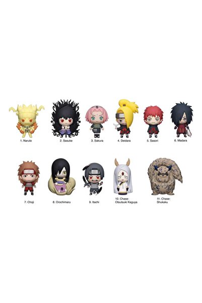 OEM Pinuri cu figurine 3D PVC Naruto, Monogram Int., set 24 personaje, multic...