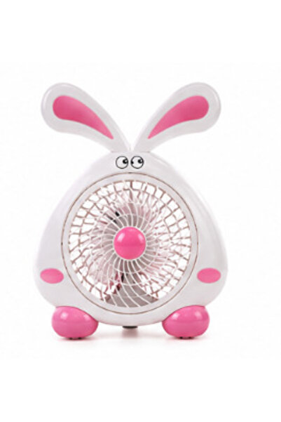 OEM Mini ventilator cu fir model IEPURAS pentru birou portabil ROZ