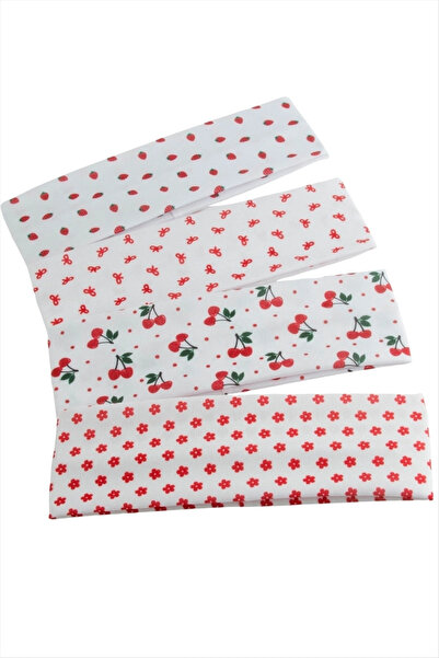 Eco Lounge Heart Fiyong Flower Cherry Patterned Hair Band 6 cm