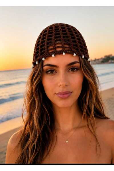 MAKSESUAR 100% Handmade Knitted Bohemian Mesh Summer Beach Hair Accessory (Bi...