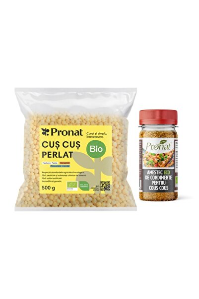 Pronat Pachet Bio pentru Couscous – Mix de Condimente 50g + Couscous Perlat 500g