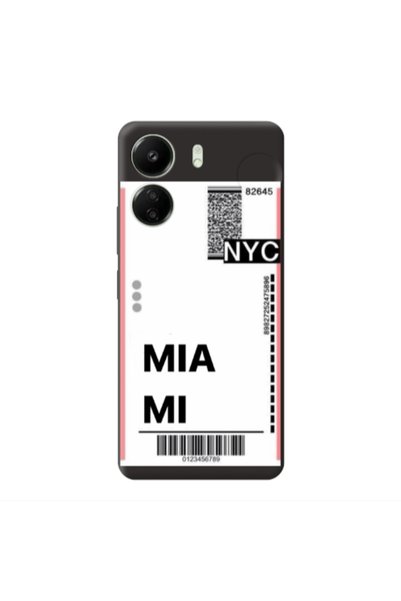 Other Xiaomi Redmi 13C Miami NYC Black Colored Silicone TPU Θήκη