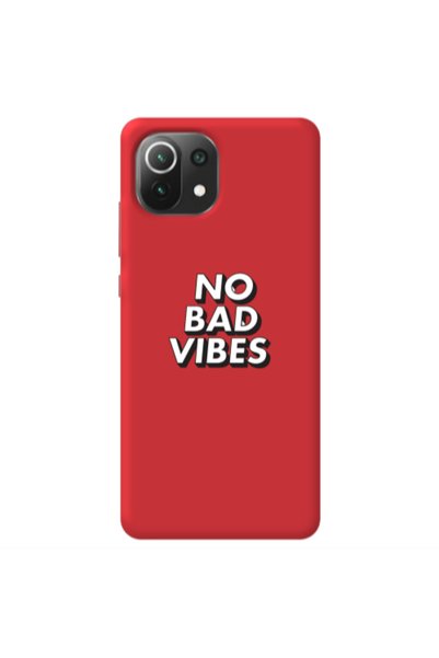 Other Xiaomi Mi 11 Lite No bad vibes Red Colored Silicone TPU Θήκη