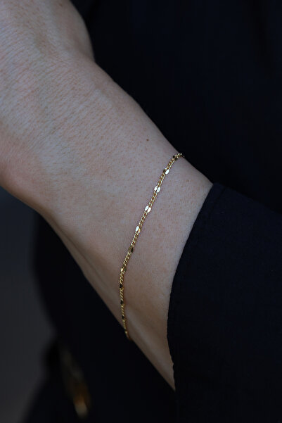 14 Ayar Altın (2 mm) Aynalı Gurmet Zincir Bileklik