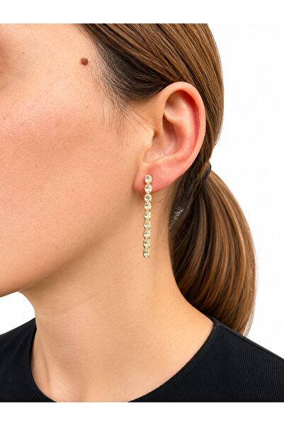 Ressia Oval Stone Dangle Model Earrings