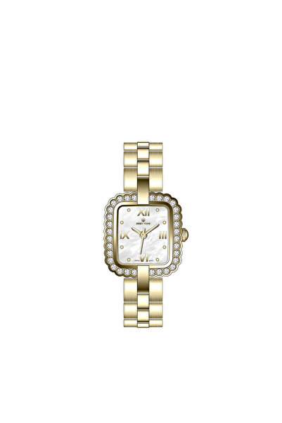 Seen Time Sintime Women's Watch with a Square Case and a Bezel Set with Spark...