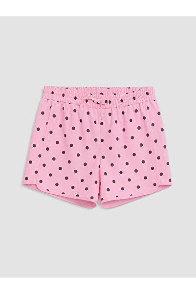 LC Waikiki Pembe Puantiyeli Kız Çocuk Deniz Şortu