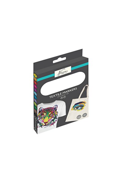 Nassau Set de 12 markere textile cu două capete AR0158/GE, 12 bucăți, asortat...