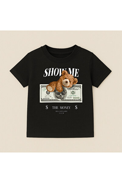 SVART WEAR Teddy Bear Printed Crew Neck Cotton Short Sleeve Kids & Youth T-Shirt