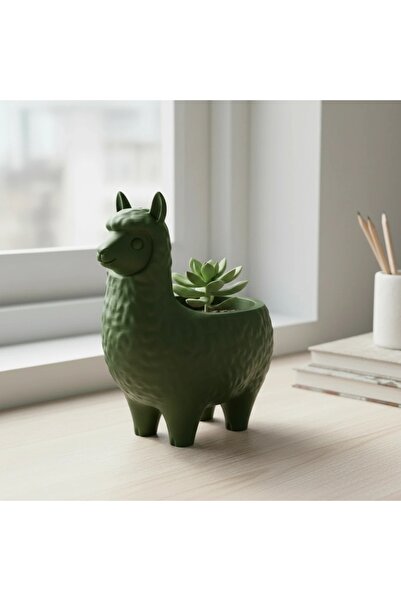 OEM Mini Ghiveci Decorativ Animalut Lama pentru Plante Mici Imprimat 3D - Oli...