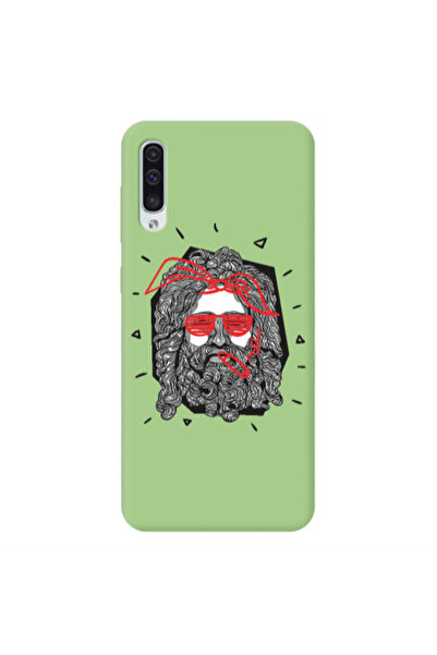 Other Samsung A50 Cool glasses Light Green Colored Silicone TPU Θήκη