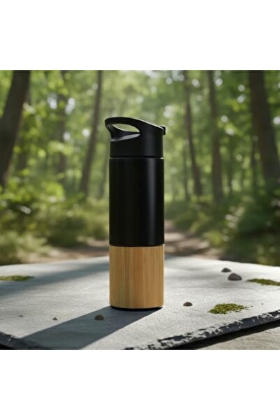 Yıldızan Pazaralanı Store 450 ml Bamboo Coated Steel Thermos - Leak-Proof wit...