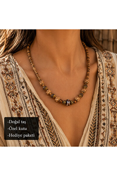 HER ŞEY NOTA www.herseynota.com Bohemian Althea Natural Stone Detailed Handma...