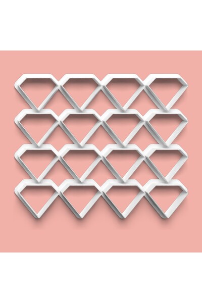 AKTASTORE Multi Dough Cutter Diamond Model Cookie and Sugar Dough Multi Cutte...