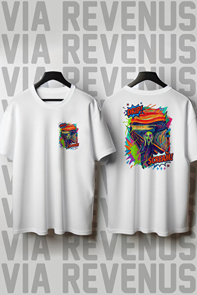 Vordevia Scream Front and Back Printed Wide Fit 100% Cotton Tshirt