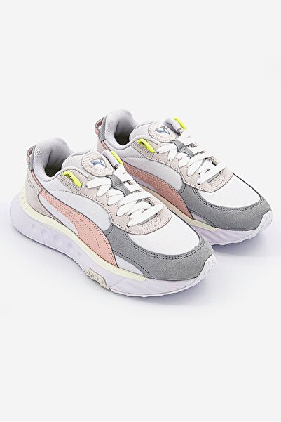 Puma Kids Girl Wild Rider Rollin Footwear, Blue Fog and White