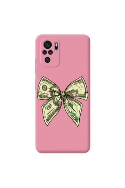 Other Xiaomi Redmi Note 10S Bowtie Dollars Pink Colored Silicone TPU Θήκη