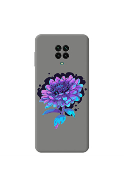 Other Xiaomi Redmi Note 9 Pro Witch flower Grey Colored Silicone TPU Θήκη