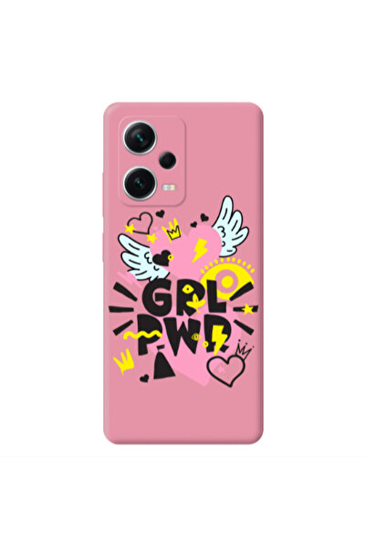 Other Xiaomi Poco X5 Grl Pwr Pink Colored Silicone TPU Θήκη