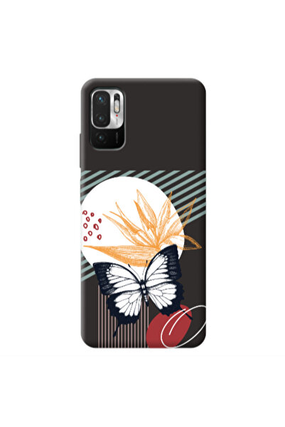 Other Xiaomi Redmi Note 10 Pro 5G Butterfly Lines Black Colored Silicone TPU ...