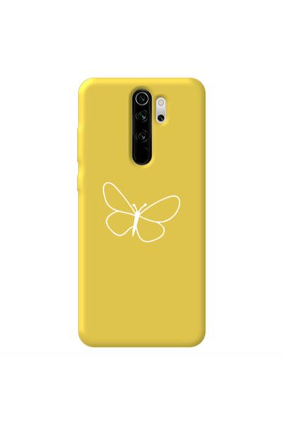 Other Xiaomi Redmi Note 8 Pro butterfly Yellow Colored Silicone TPU Θήκη