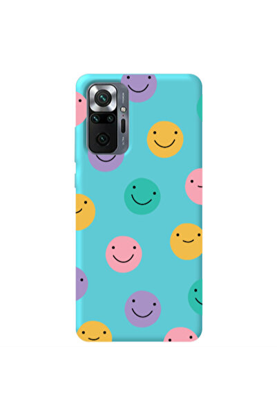 Other Xiaomi Redmi Note 10 Pro 4G Colorful smiles Turquoise Colored Silicone ...