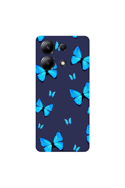 Other Xiaomi Redmi Note 13 4G Mix Butterfly Dark blue Colored Silicone TPU Θήκη