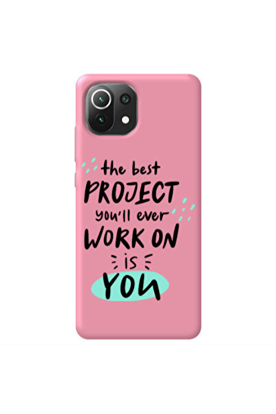 Other Xiaomi Mi 11 Lite The Best Project Pink Colored Silicone TPU Θήκη