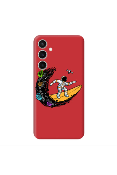 Other Samsung S24 Plus Surf in space Red Colored Silicone TPU Θήκη