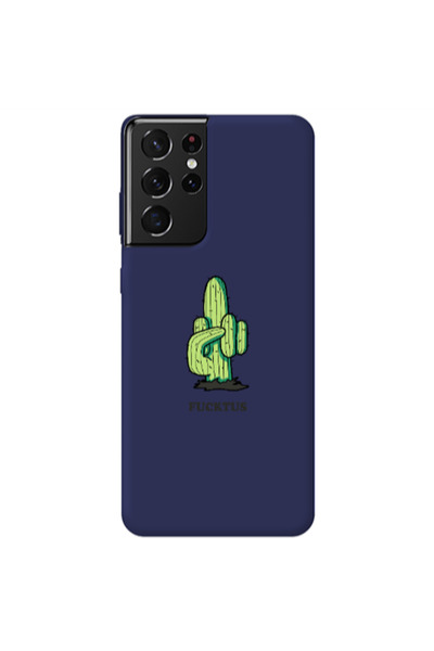 Other Samsung S21 Ultra Green Cactus Dark blue Colored Silicone TPU Θήκη