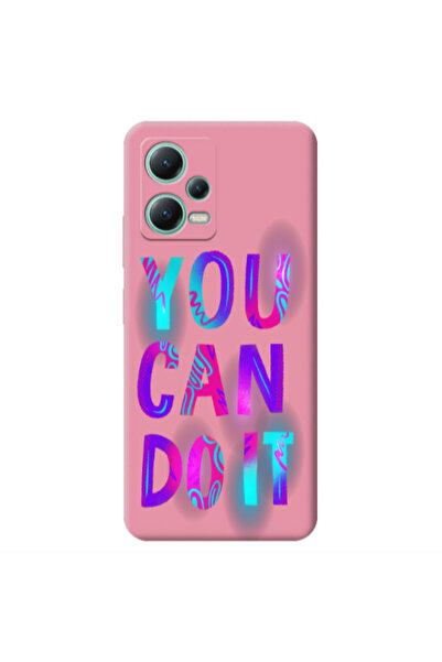 Other Xiaomi Redmi Note 12 Pro 5G You Can Doit Pink Colored Silicone TPU Θήκη