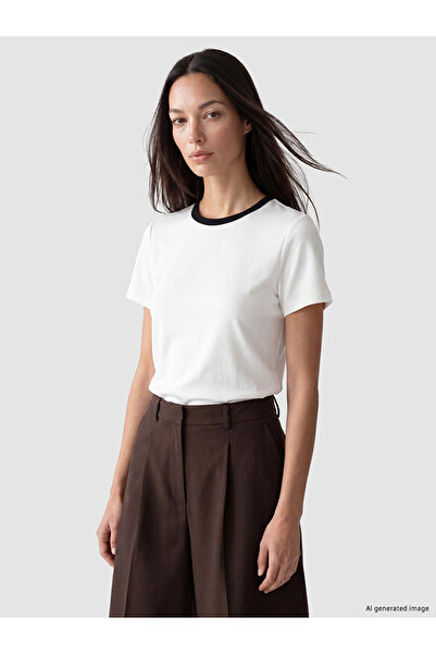 LC Waikiki Lcw Everyday White Crew Neck Soft Touch Women's T-Shirt