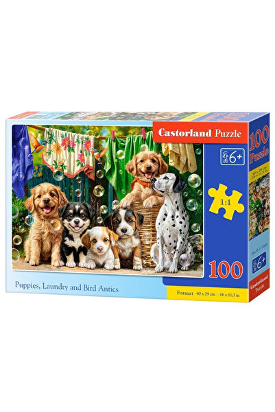 Castorland Puzzle 100 elemente CASTORLAND, caini, format mare, 6+