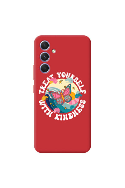 Other Samsung A56 Kindless Yourself Red Colored Silicone TPU Θήκη
