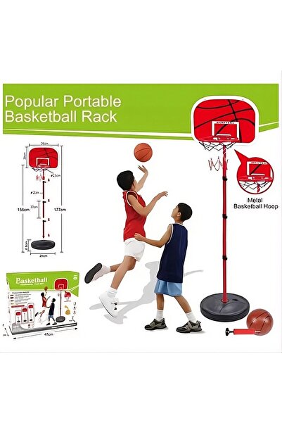 SOLTOY Cos de baschet cu stativ portabil reglabil pe inaltime pana la 206 cm ...