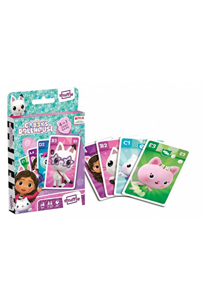 Cartamundi Joc de carti Gabi's Dollhouse, card game 4 in 1, pentru 2-10 jucat...