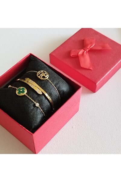 Glamour Galore High-End Three-Piece Bracelet Set