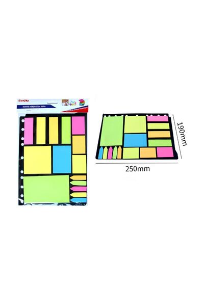 idei Set Mare Combinat Notițe Adezive Fluorescente 15 Modele x 20 File, Forme...