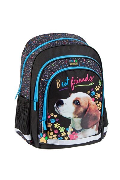 MC Micostore Ghiozdan Doggy, gradinita, 1 compartiment, 4 buzunare, negru, 44...