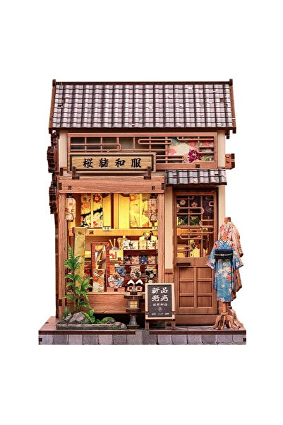 OEM Căsuță Miniaturală DIY Sakura O Kimono Shop – Set de Modelism 19x14 cm