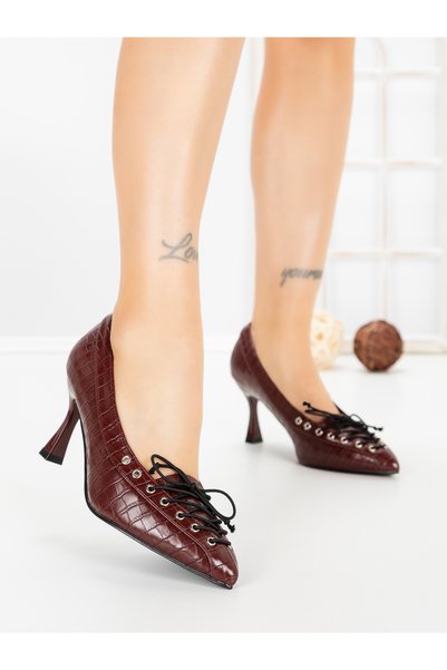 CINK ME Pantofi stiletto visinii din piele ecologica Evanza