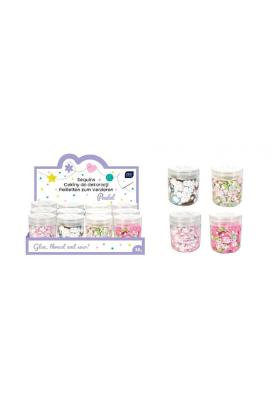 OEM Paiete Interdruk Pastel (cekiny), decorative, mix forme si marimi, Multic...