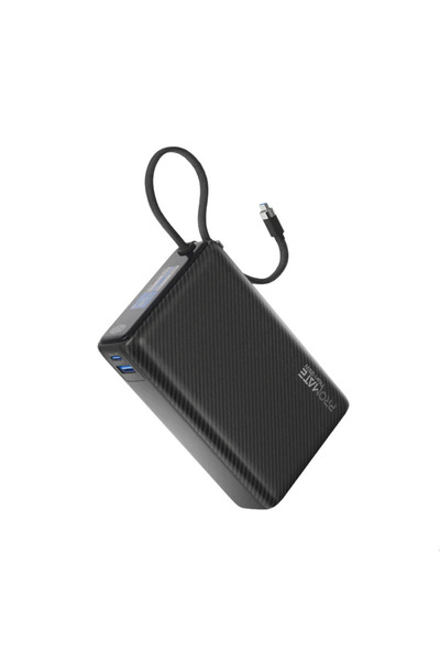 Generic شاحن محمول برومات بسعة 20000 مللي أمبير مع كابل USB-C مدمج، شحن سريع ...